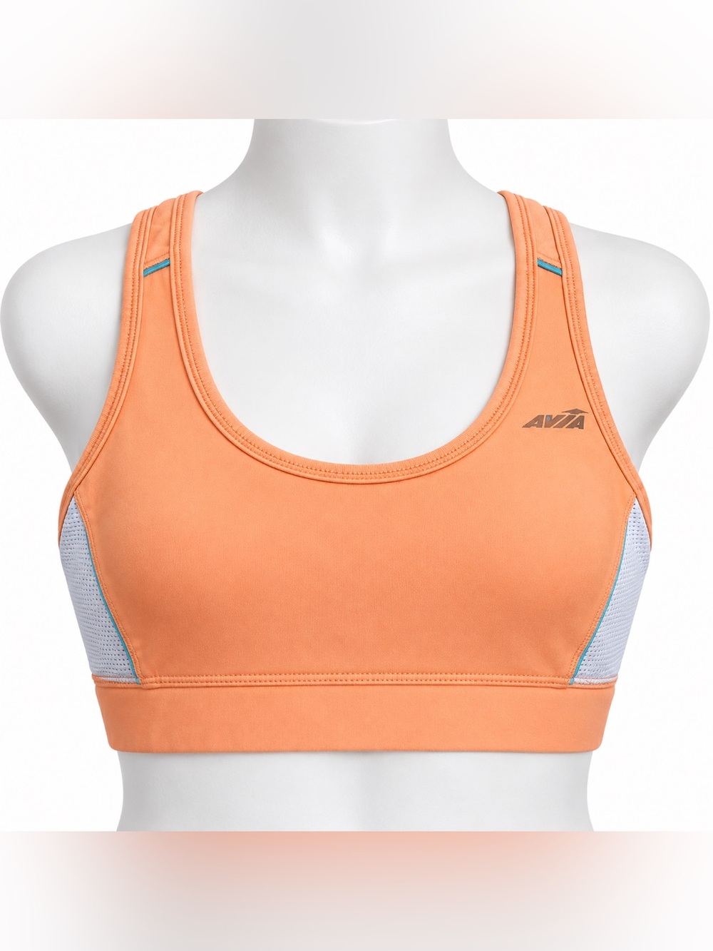 Avia Coral Mesh Colorblock Racerback Sports Bra Y2K Retro XS